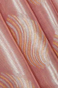 Image of Kanchipattu Soft Pink Tissue Brocade Saree