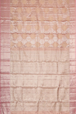 Image of Kanchipattu Soft Pink Tissue Brocade Saree