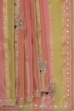 Image of Banarasi Shimmer Crepe Multicolour Saree
