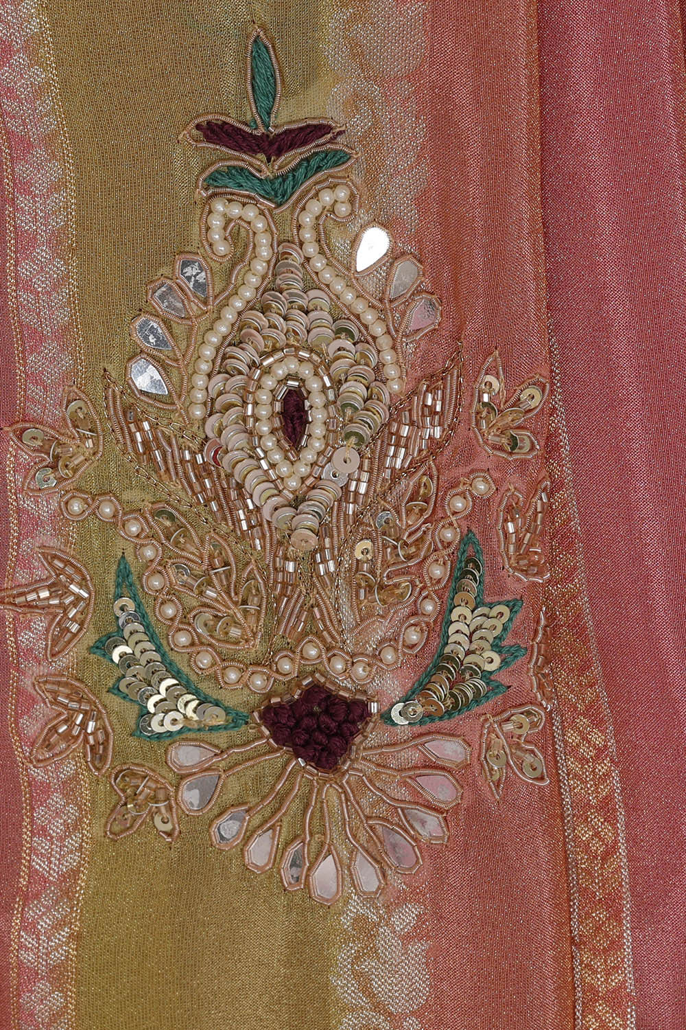 Banarasi Shimmer Crepe Multicolour Saree