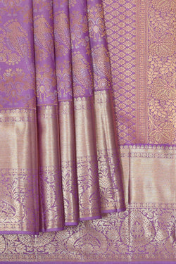 Image of Kanchipattu Lavender Brocade Saree