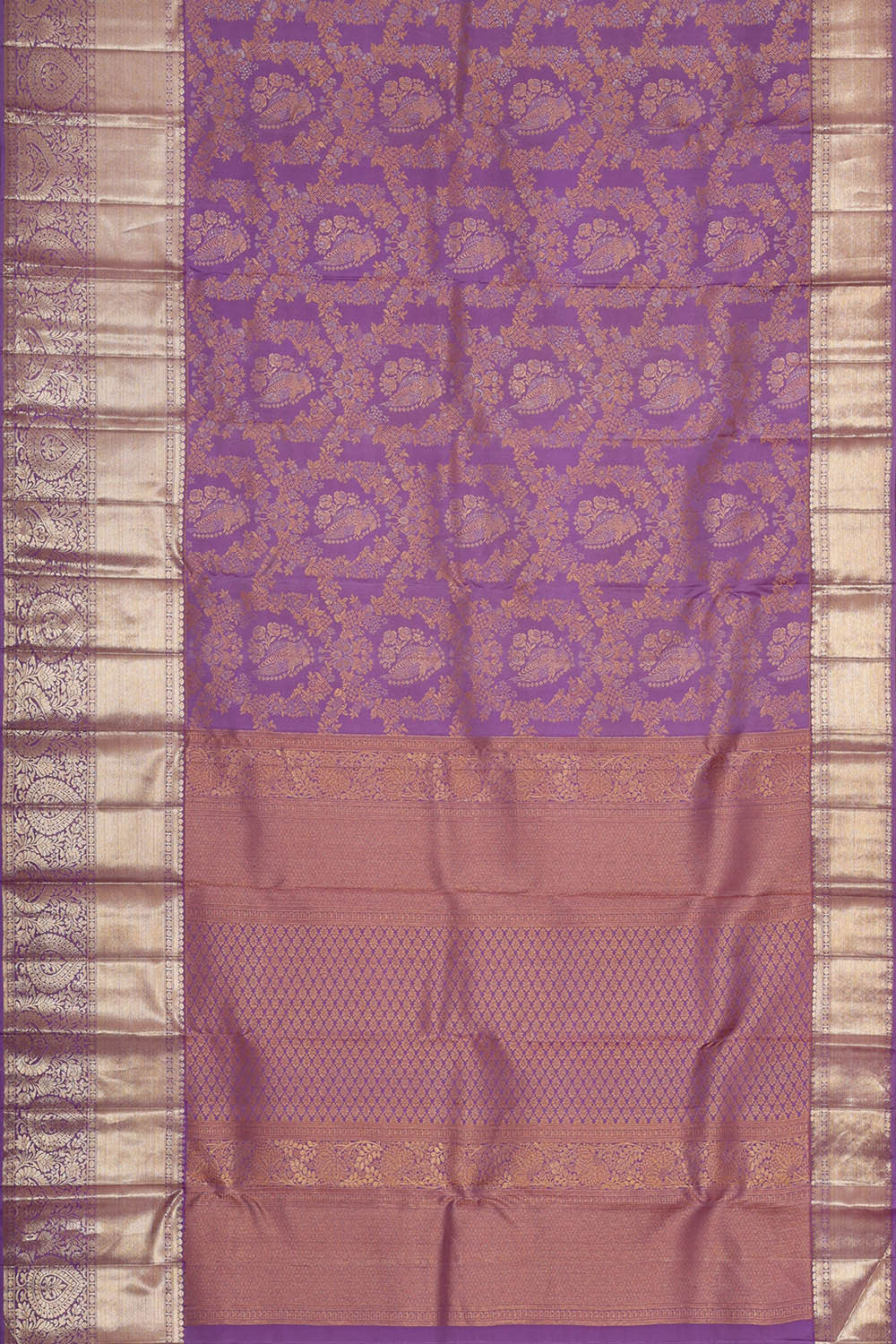 Kanchipattu Lavender Brocade Saree