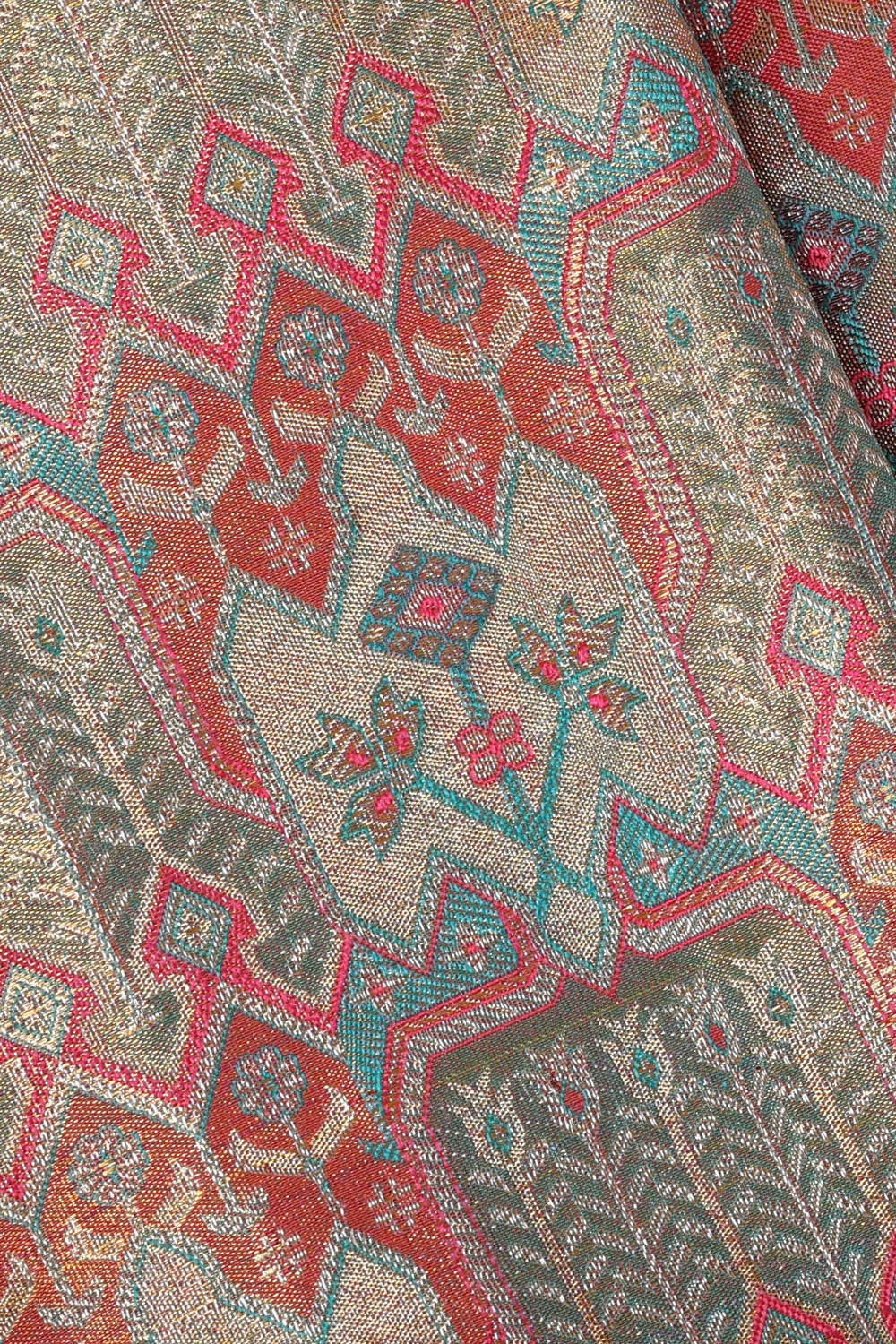 Image of Kanchipattu Blue Tissue Brocade Saree