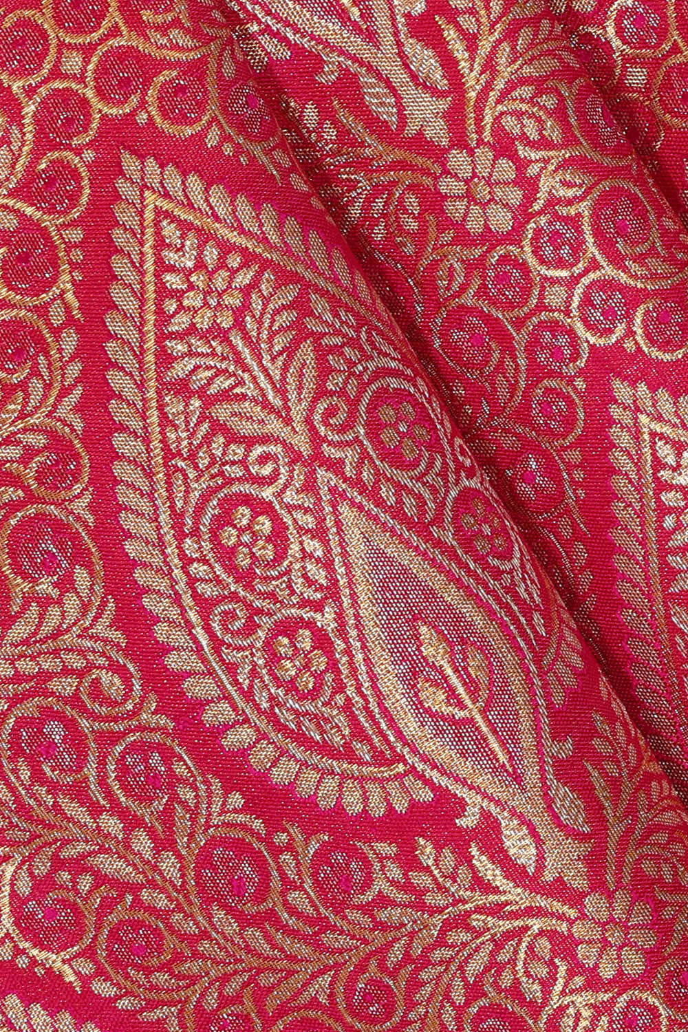 Kanchipattu Rani Pink Tissue Brocade Saree