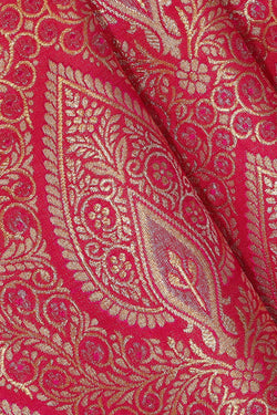 Image of Kanchipattu Rani Pink Tissue Brocade Saree