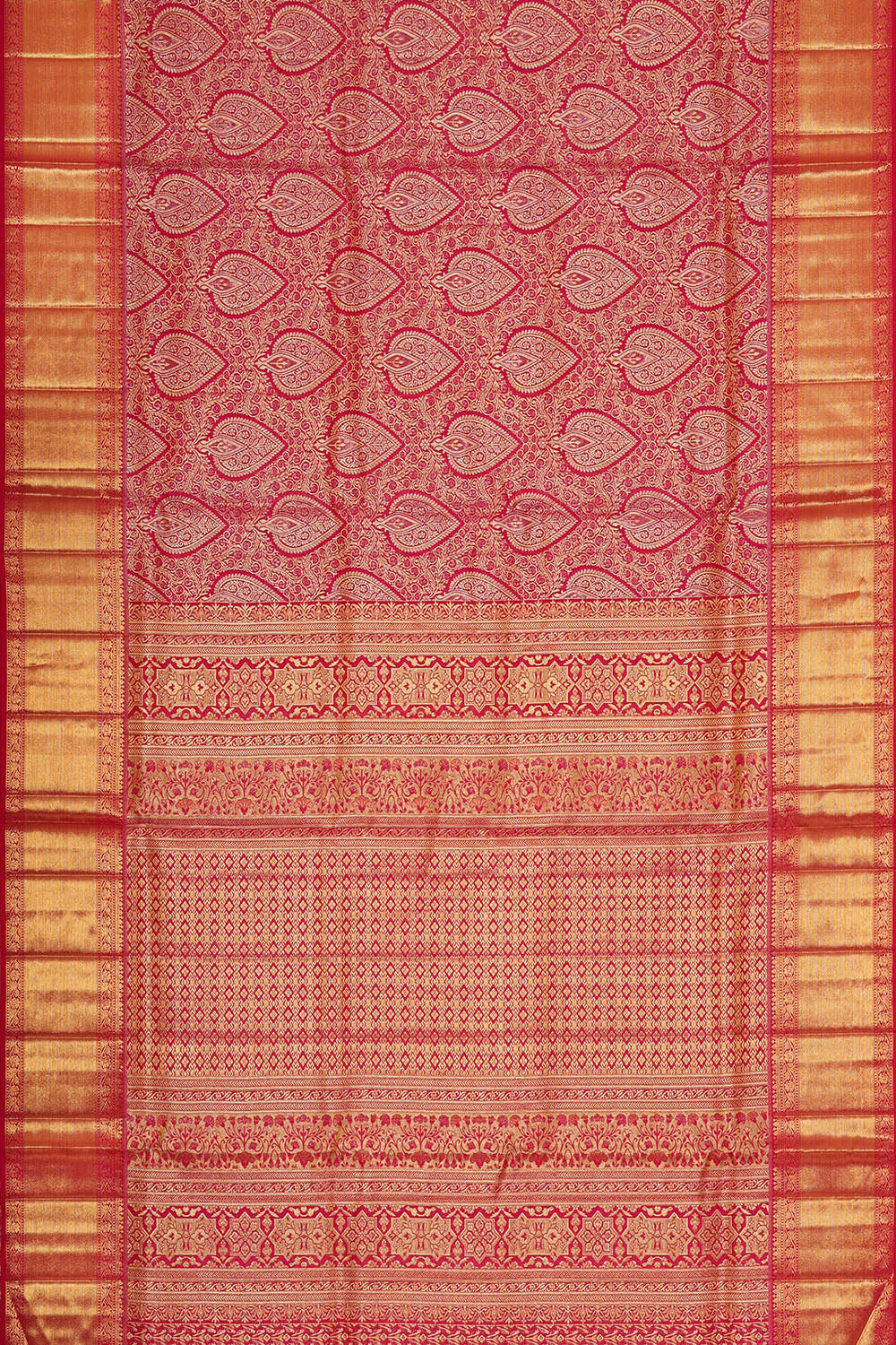 Kanchipattu Rani Pink Tissue Brocade Saree