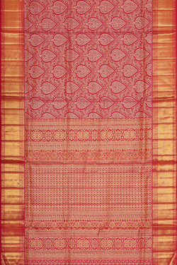 Image of Kanchipattu Rani Pink Tissue Brocade Saree