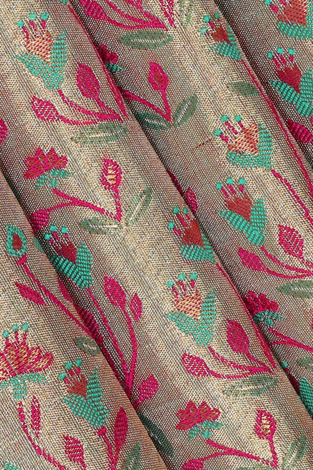 Kanchipattu Gold Tissue Brocade Saree