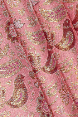 Image of Kanchipattu Soft Pink Tissue Brocade Saree