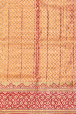 Image of Kanchipattu Golden Blue Tissue Brocade Saree