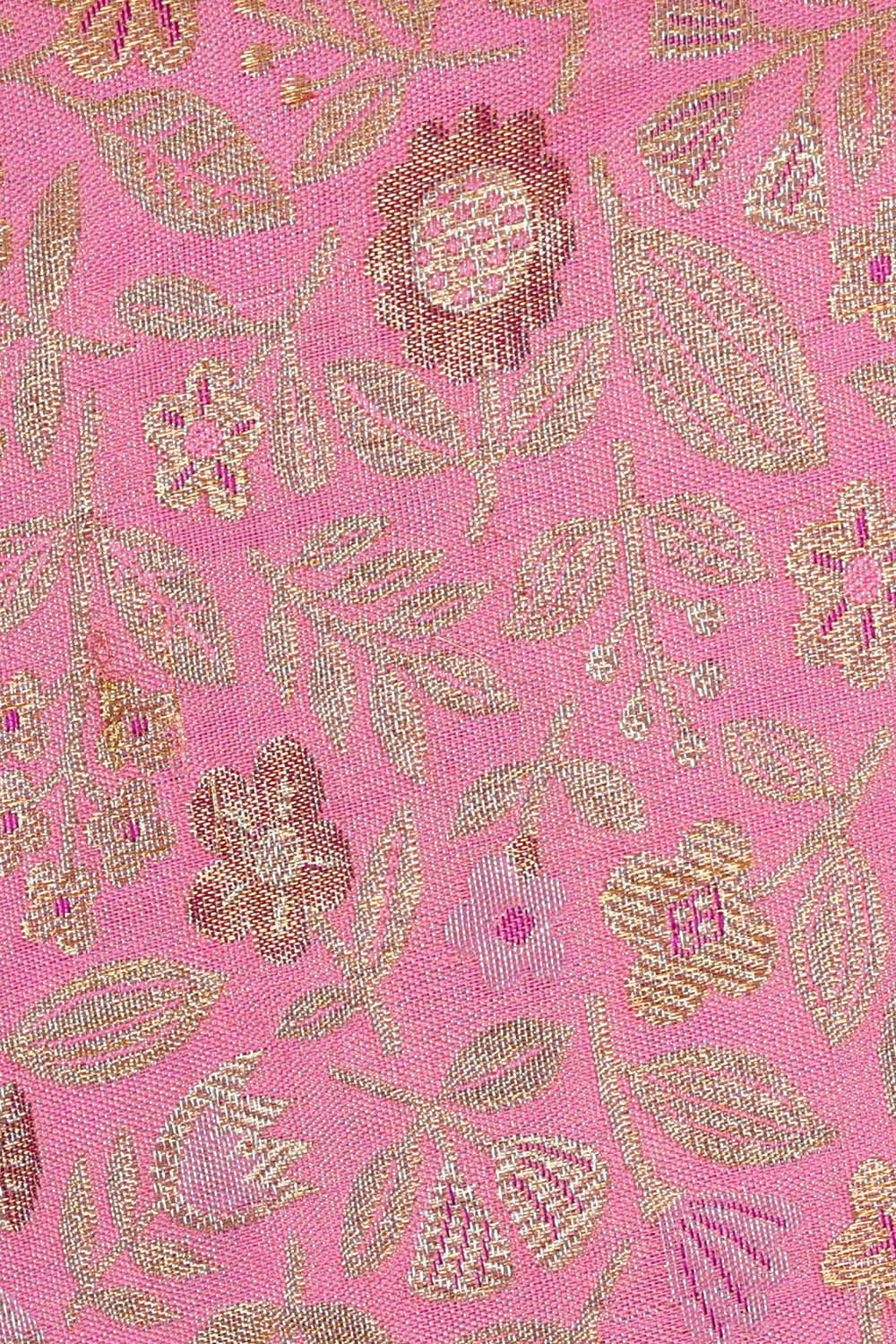 Kanchipattu Soft Pink Tissue Brocade Saree