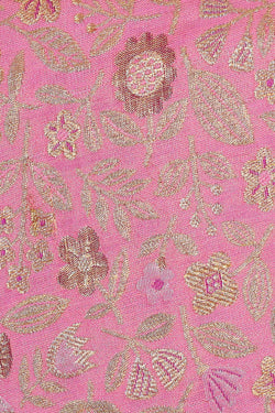 Image of Kanchipattu Soft Pink Tissue Brocade Saree