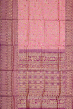 Image of Kanchipattu Soft Pink Tissue Brocade Saree