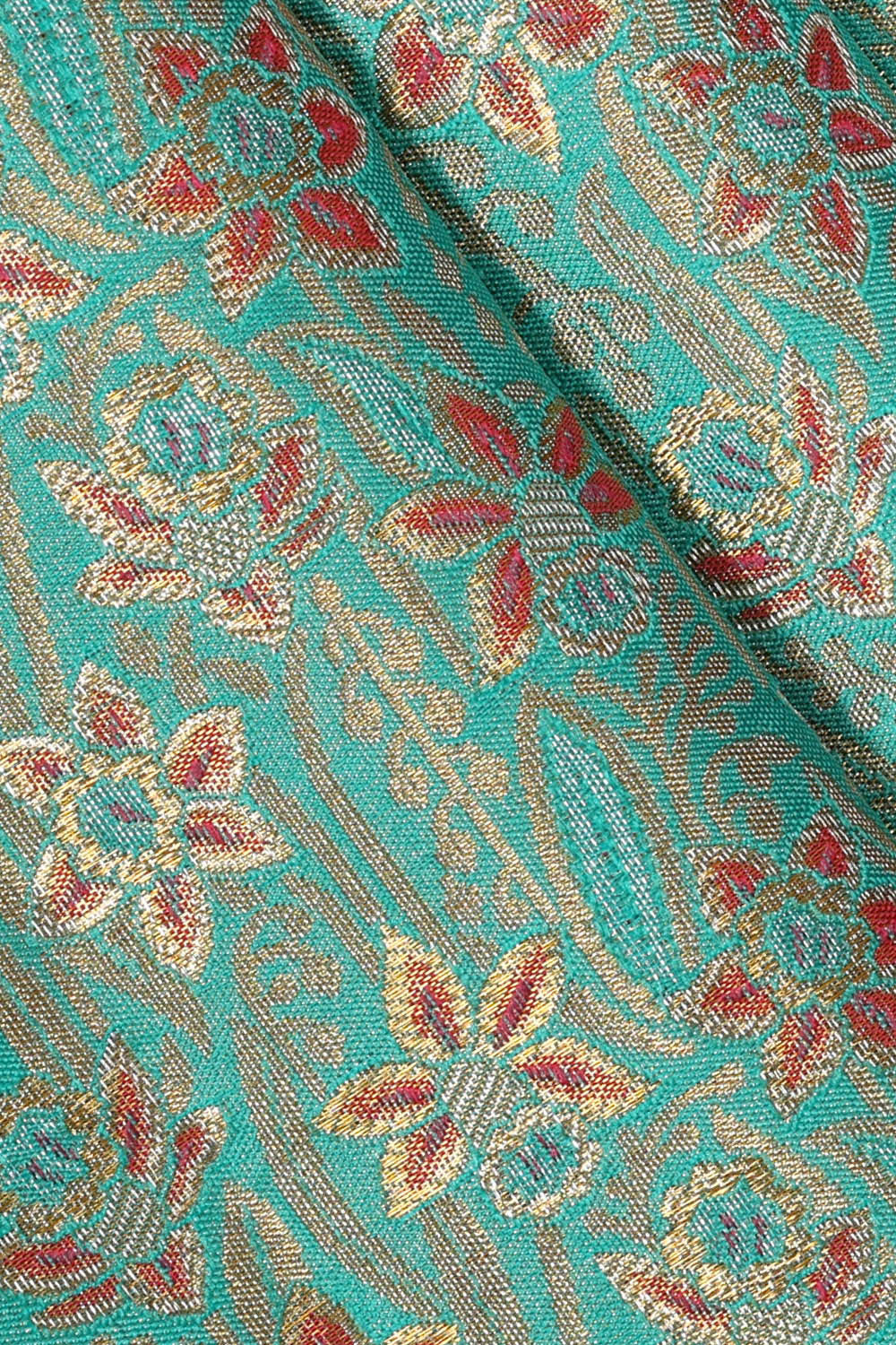 Kanchipattu Sky Blue Tissue Brocade Saree