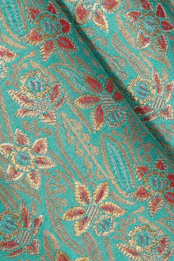 Image of Kanchipattu Sky Blue Tissue Brocade Saree