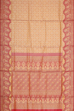 Image of Kanchipattu Cream Tissue Brocade Saree