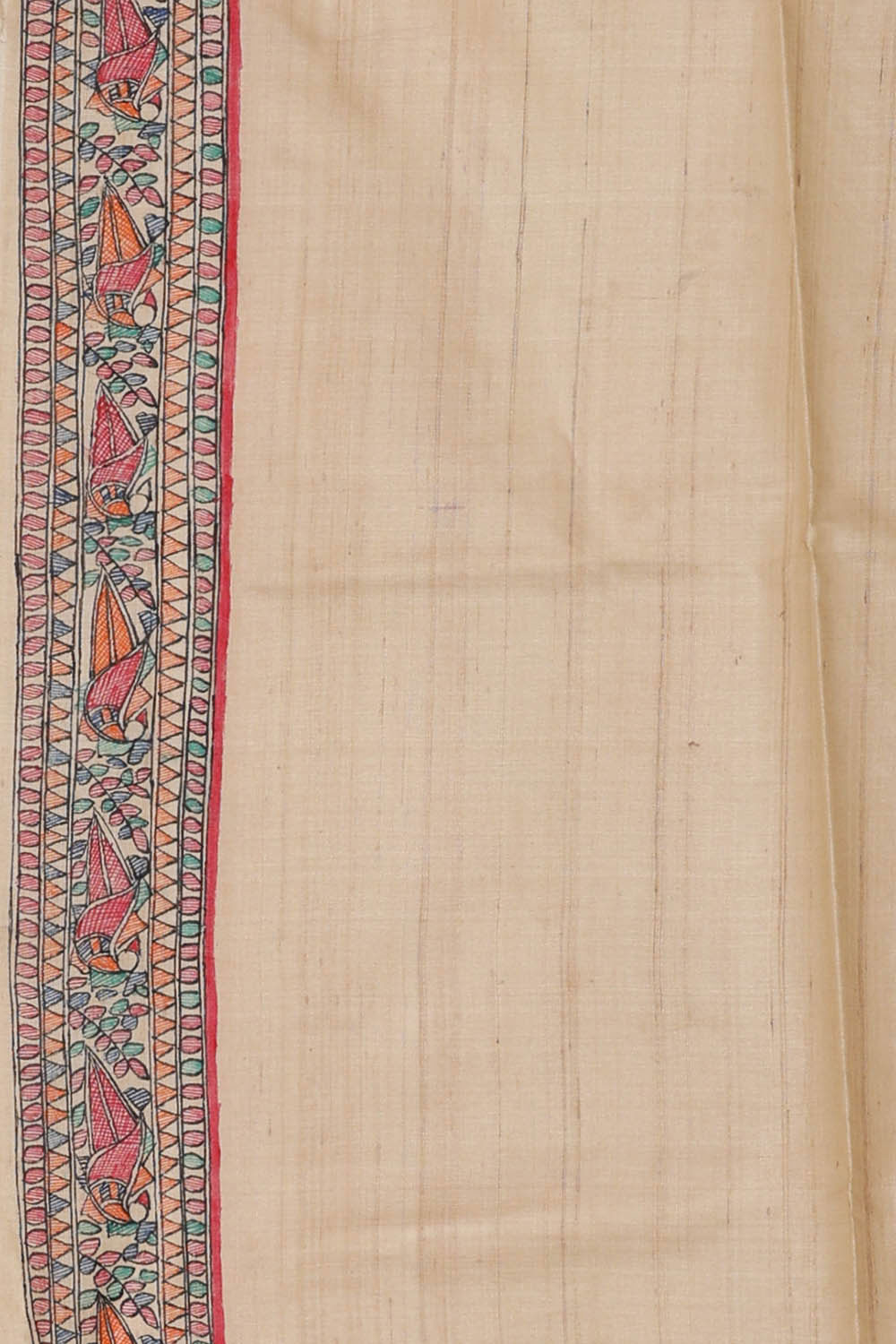 Image of Printed Tussar Teal Green Saree