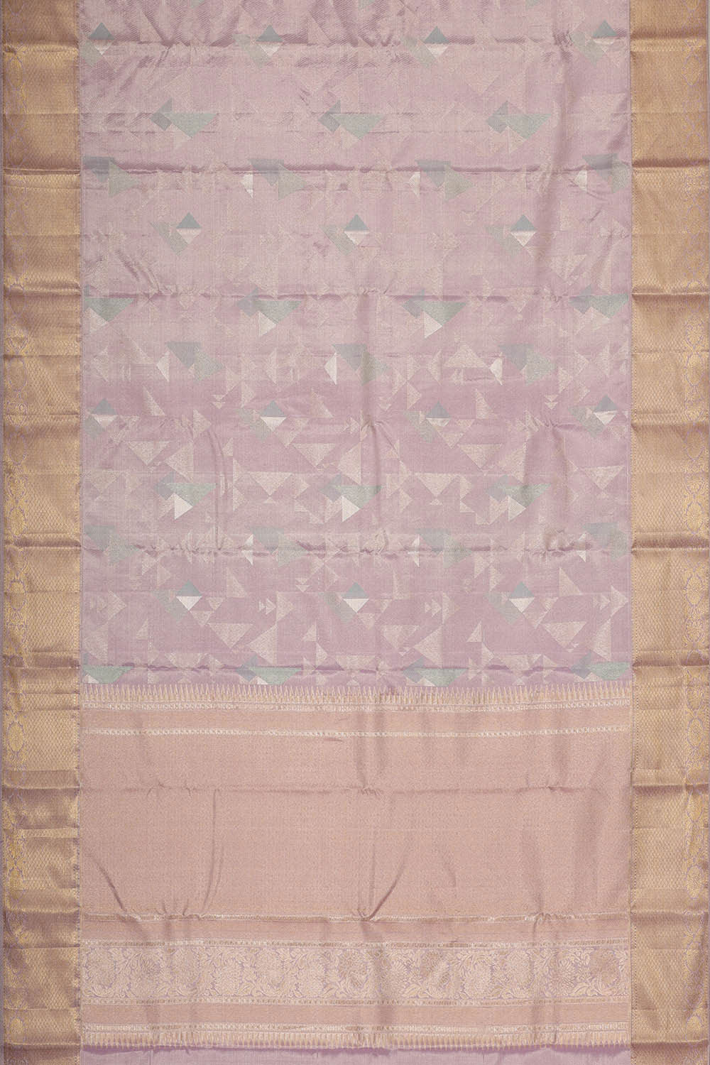 Kanchipattu Light Lavender Tissue Brocade Saree