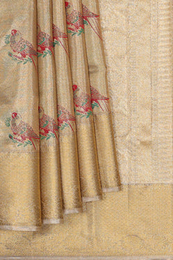 Image of Kanchipattu Gold Tissue Brocade Saree