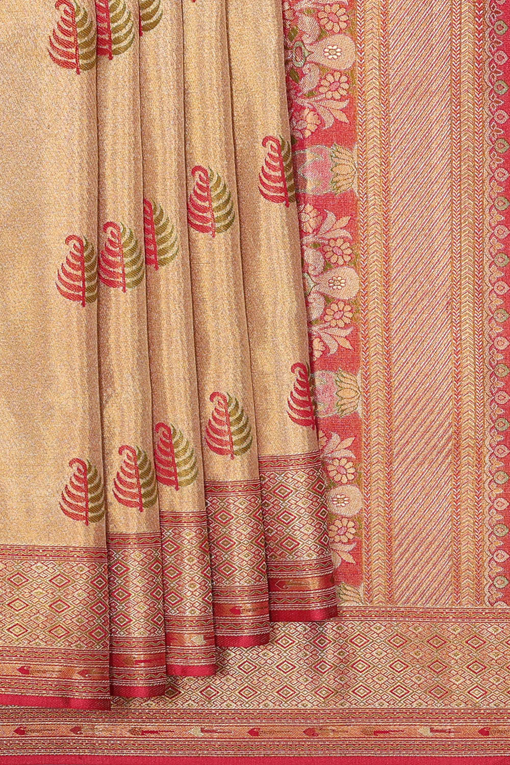 Kanchipattu Gold Tissue Brocade Saree