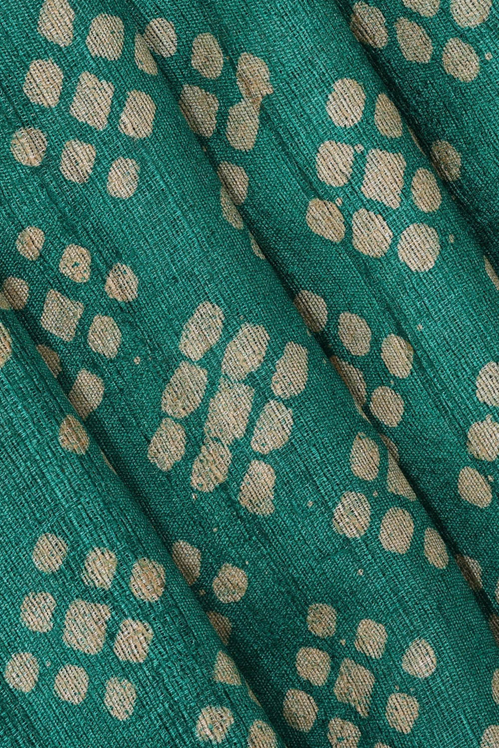 Printed Tussar Deep Sea Green Saree