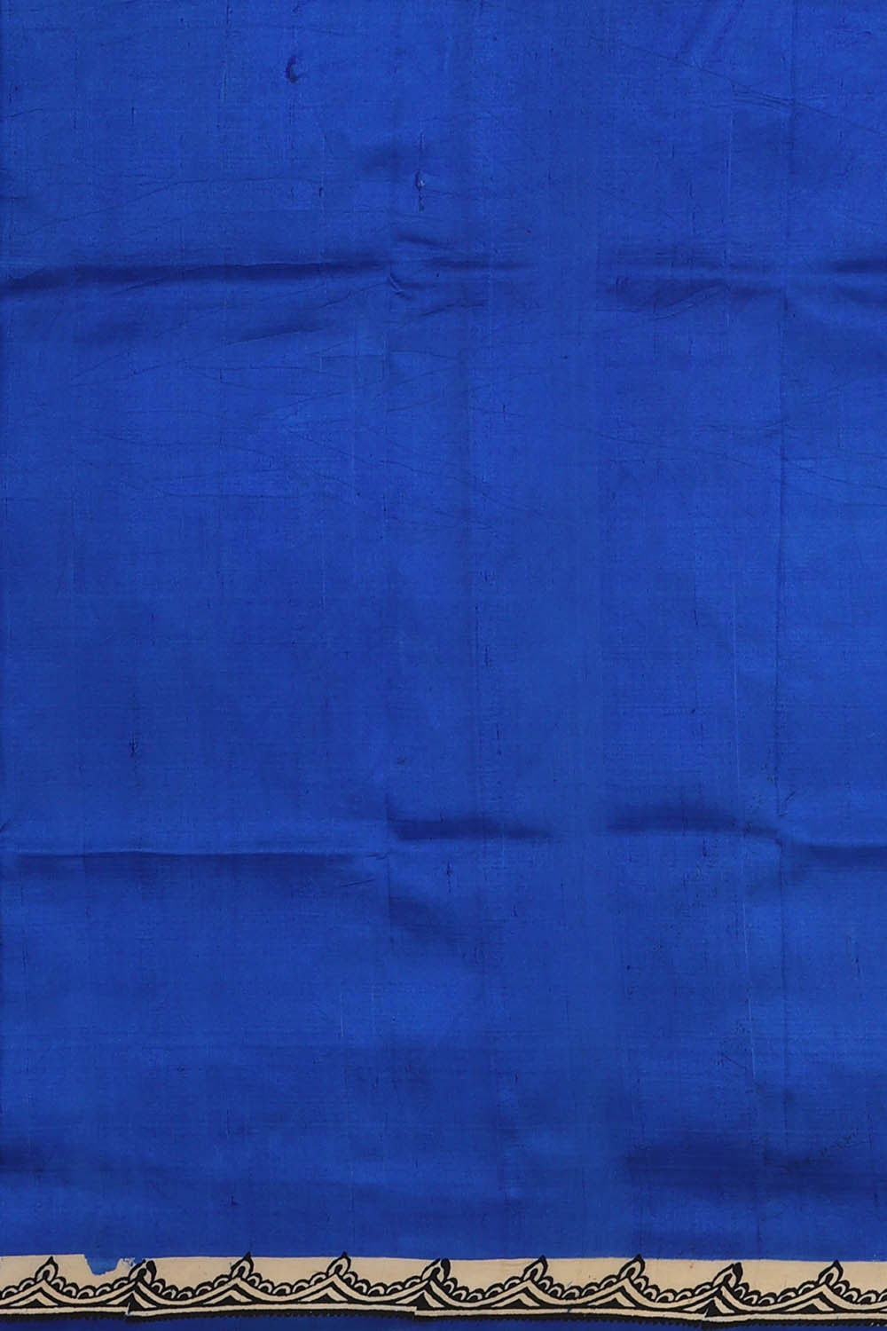 Image of Printed Tussar Royal Blue Saree