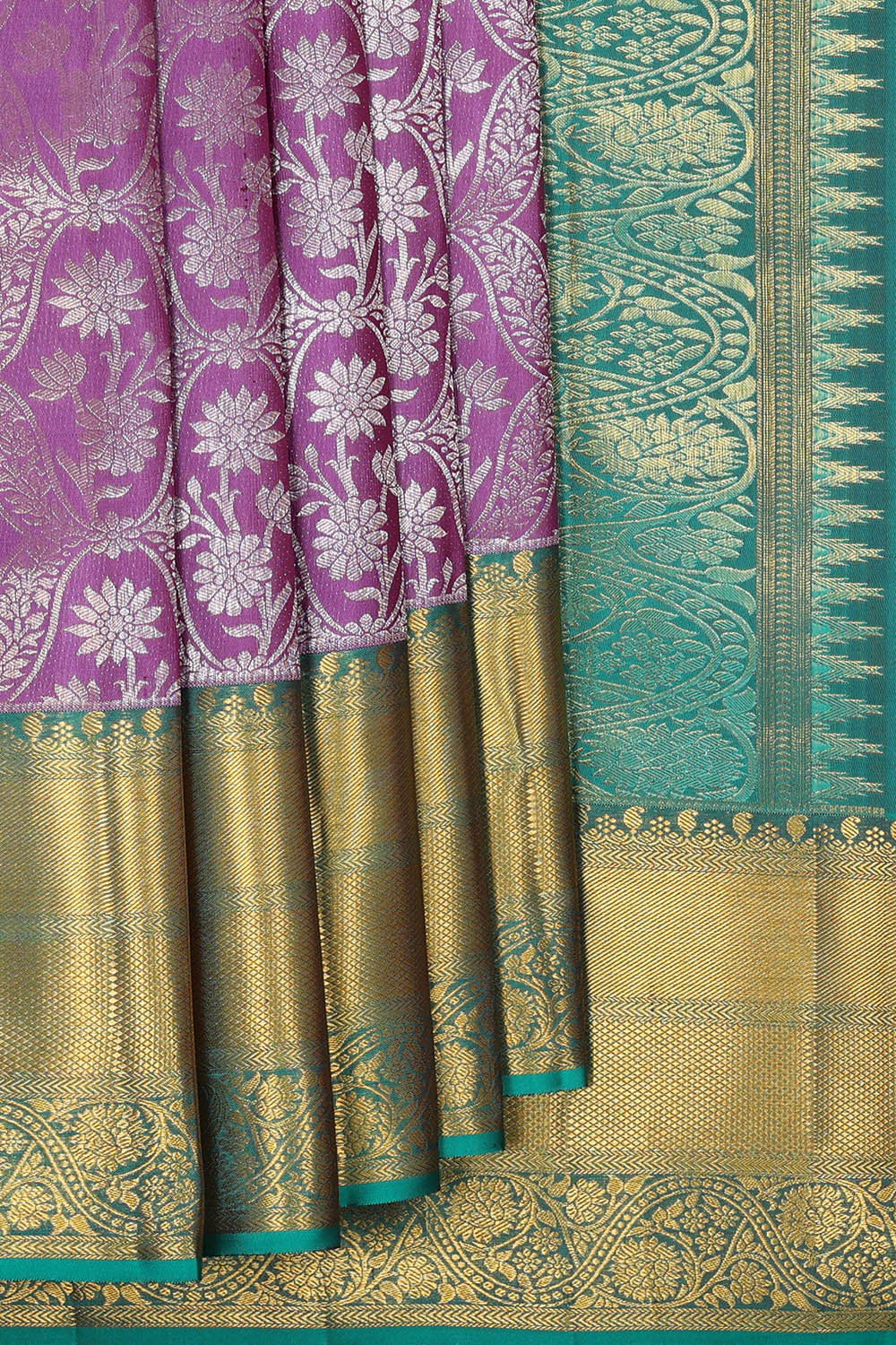 Kanchipattu Lavender Brocade Saree