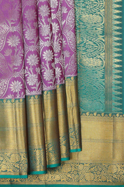 Image of Kanchipattu Lavender Brocade Saree