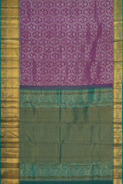 Image of Kanchipattu Lavender Brocade Saree