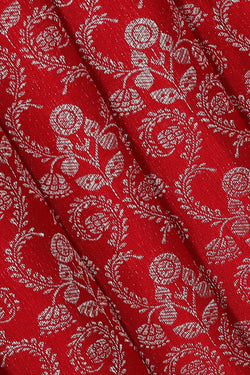 Image of Kanchipattu Red Brocade Saree