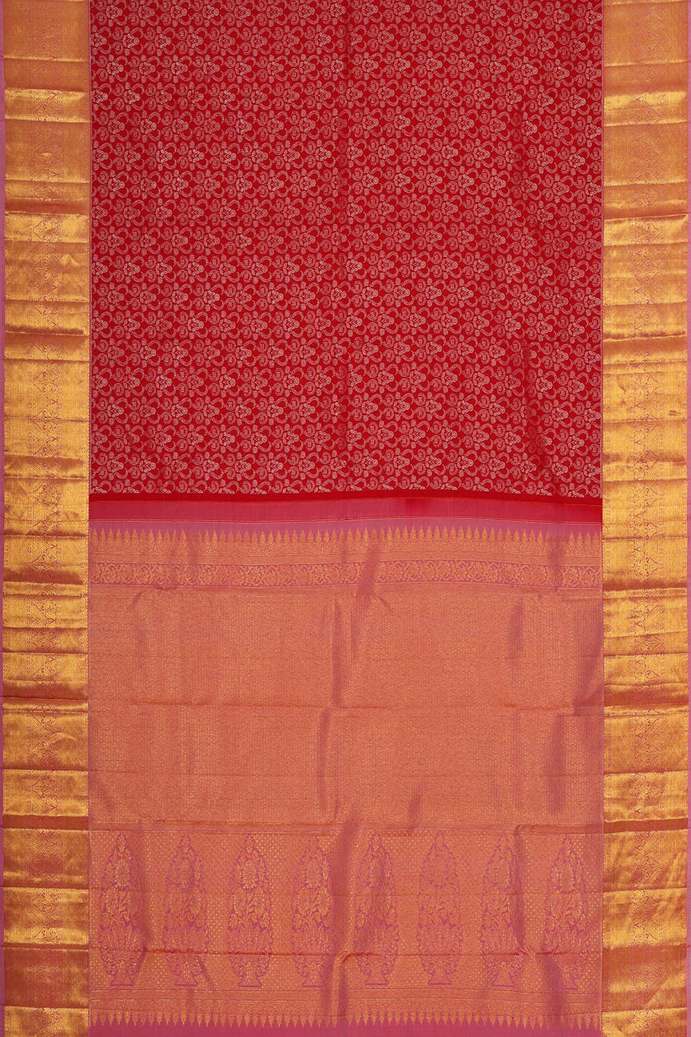 Kanchipattu Red Brocade Saree