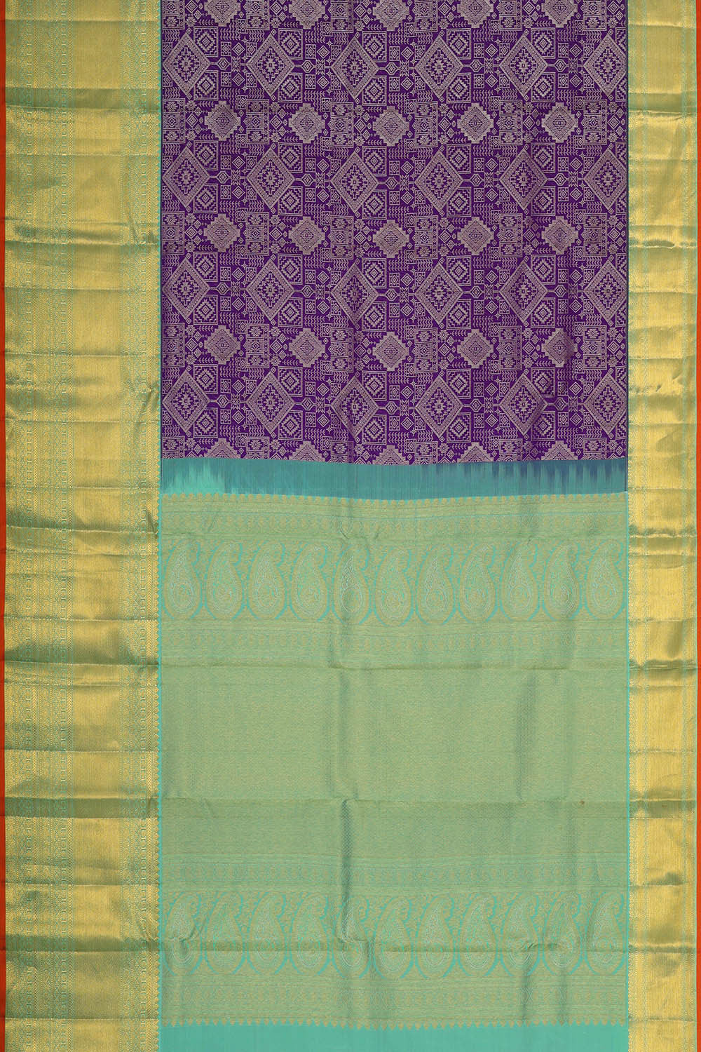 Image of Kanchipattu Purple Brocade Saree
