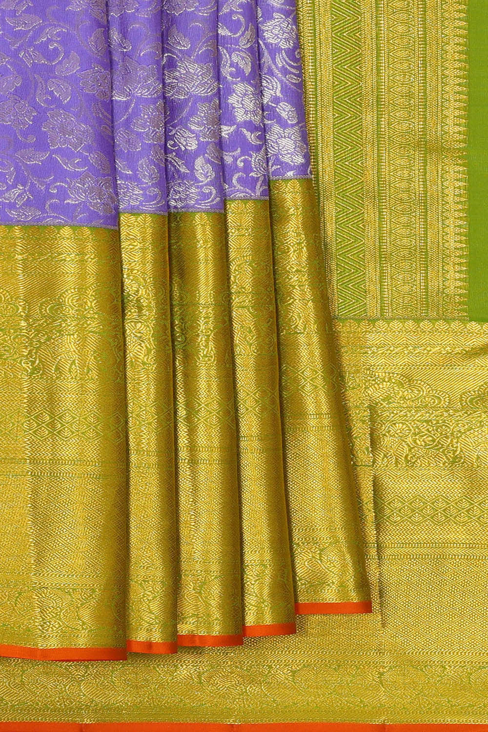 Image of Kanchipattu Lavender Brocade Saree
