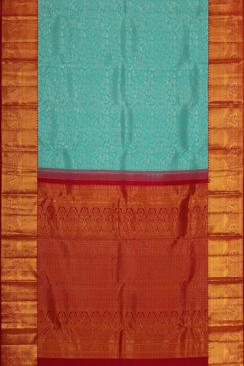 Kanchipattu Light Blue Brocade Saree