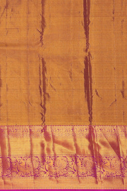 Image of Kanchipattu Golden Green Tissue Brocade Saree