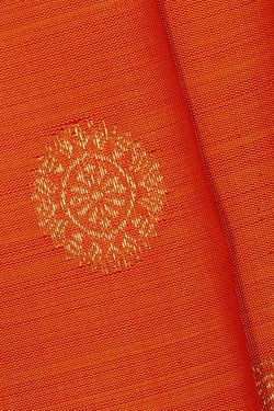 Image of Kanchipattu Orange Brocade Saree