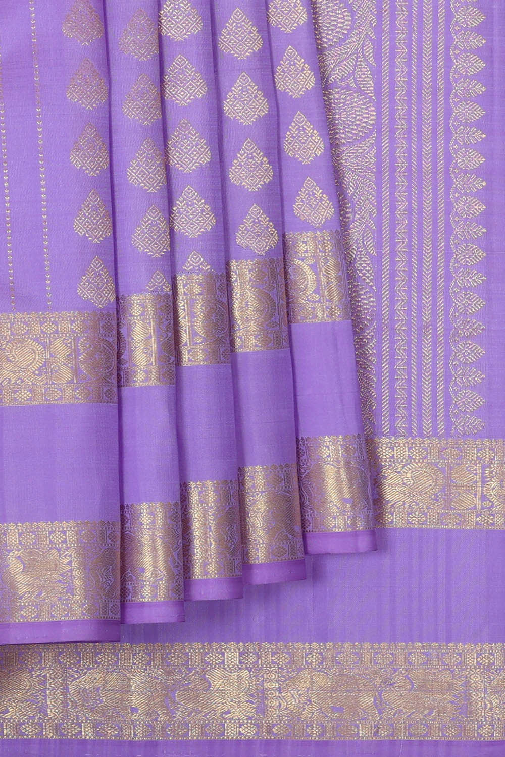 Kanchipattu Lavender Brocade Saree