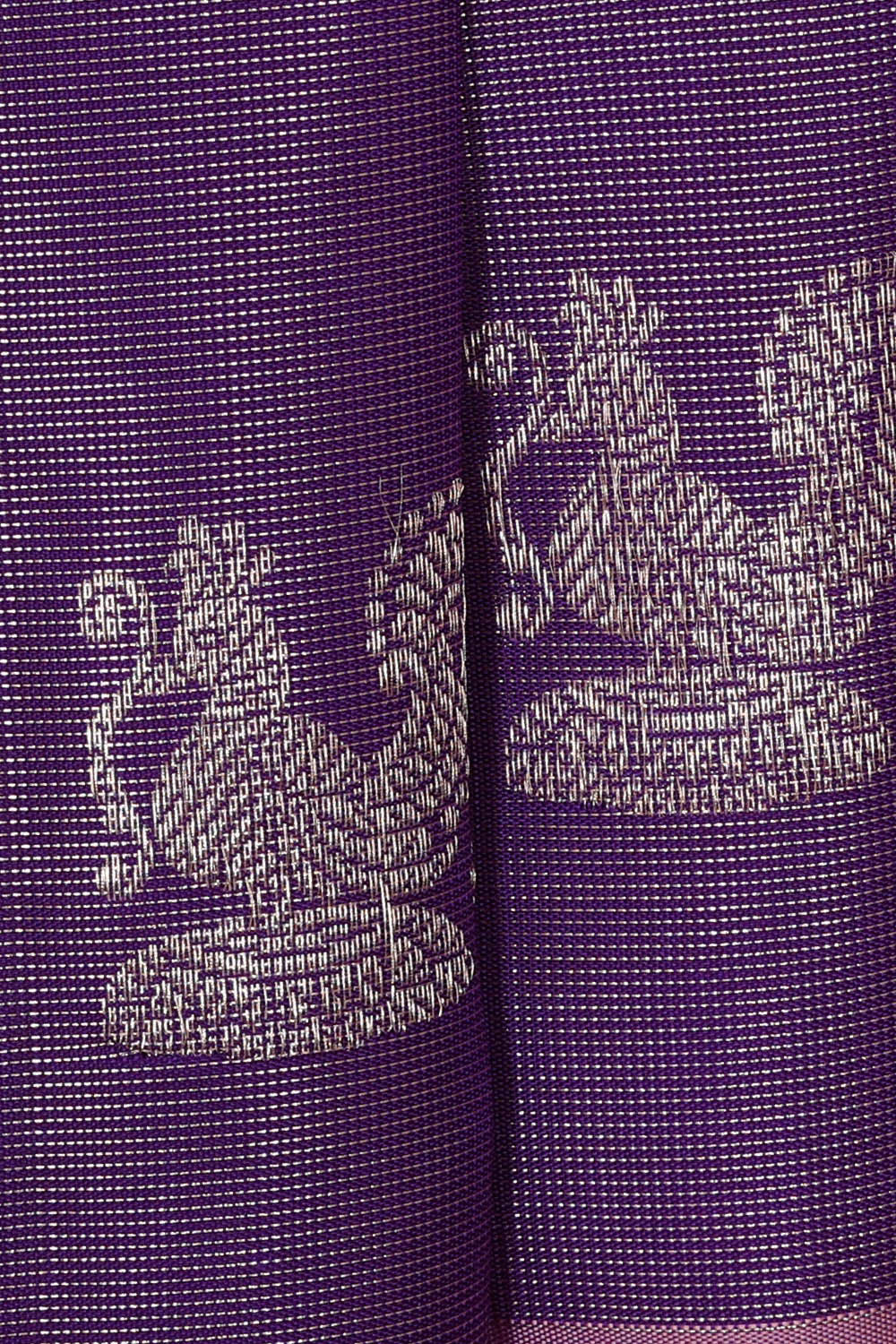 Kanchipattu Purple Tissue Brocade Saree