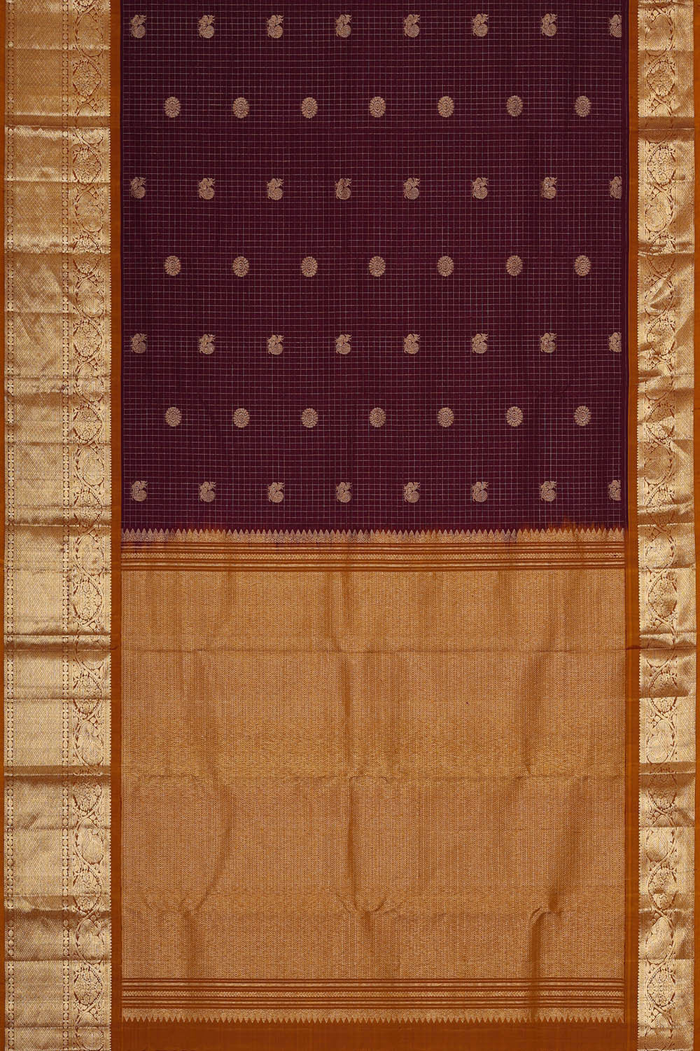 Kanchipattu Dark Magenta Brocade Saree