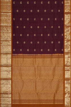 Image of Kanchipattu Dark Magenta Brocade Saree