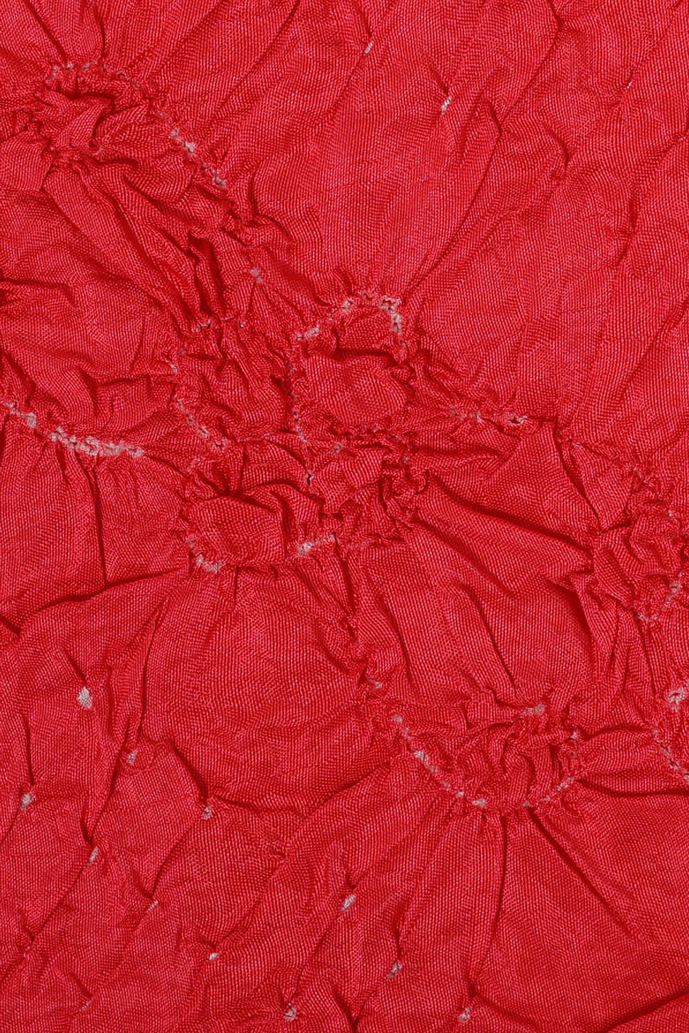 Image of Kanchipattu Bandhani Light Red Saree