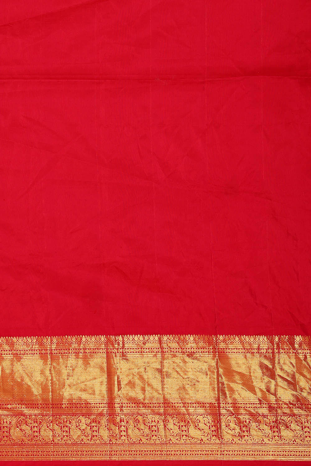 Image of Kanchipattu Bandhani Orange Saree