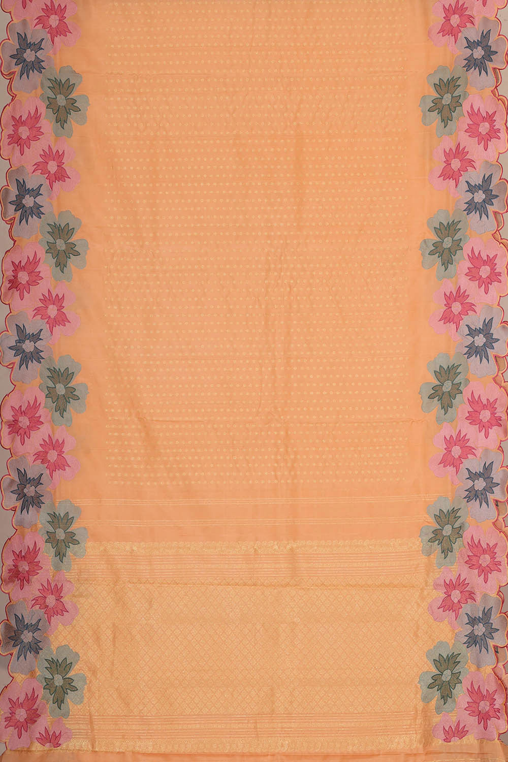 Kanchipattu Peach Brocade Saree