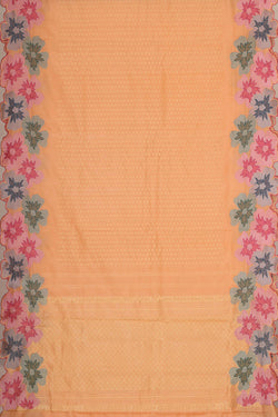 Image of Kanchipattu Peach Brocade Saree