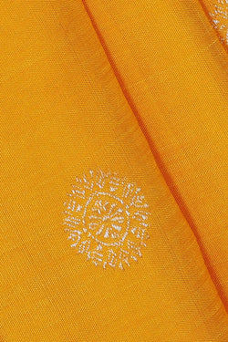 Image of Kanchipattu Haldi Yellow Brocade Saree