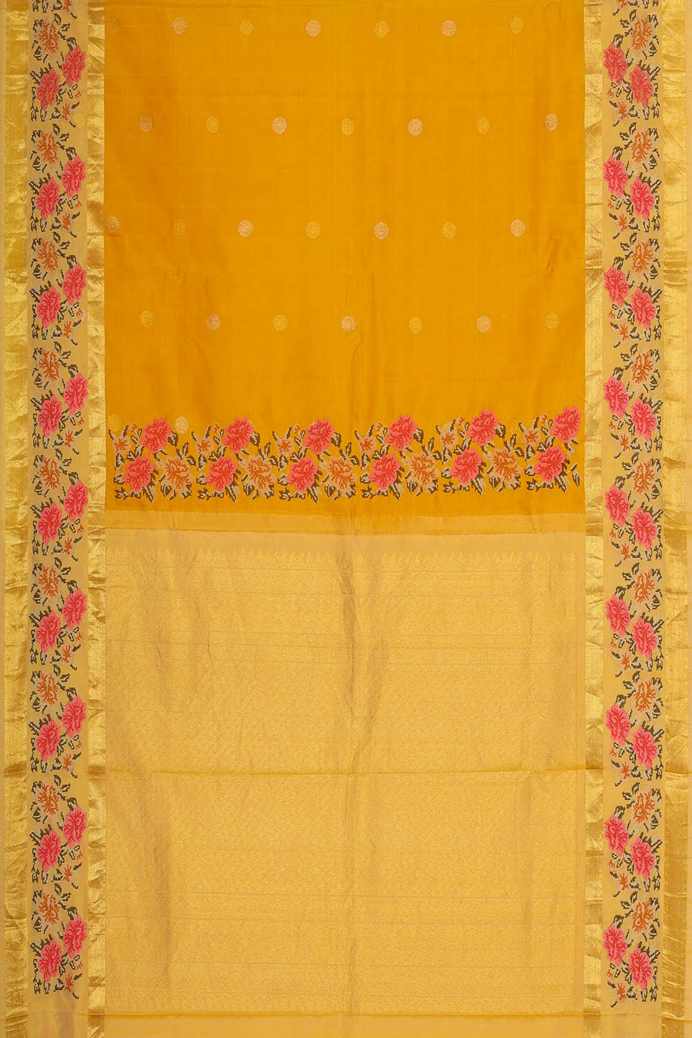 Kanchipattu Haldi Yellow Brocade Saree