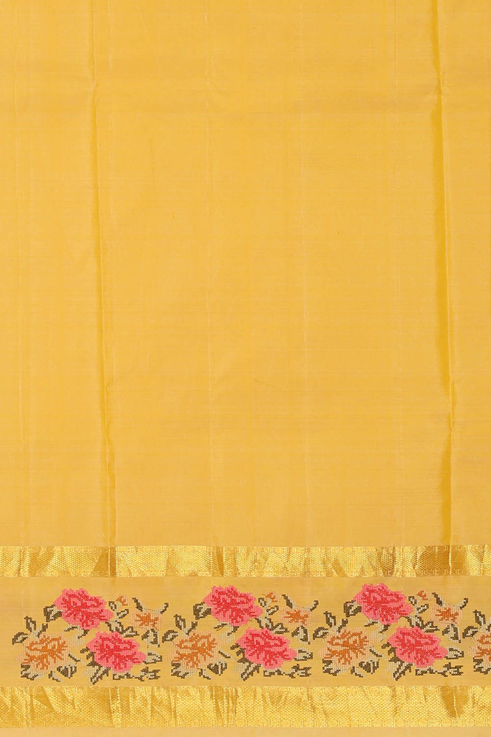 Kanchipattu Haldi Yellow Brocade Saree