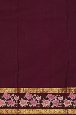 Image of Kanchipattu Dark Lavender Brocade Saree