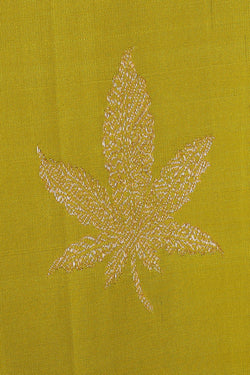 Image of Kanchipattu Golden Green Brocade Saree