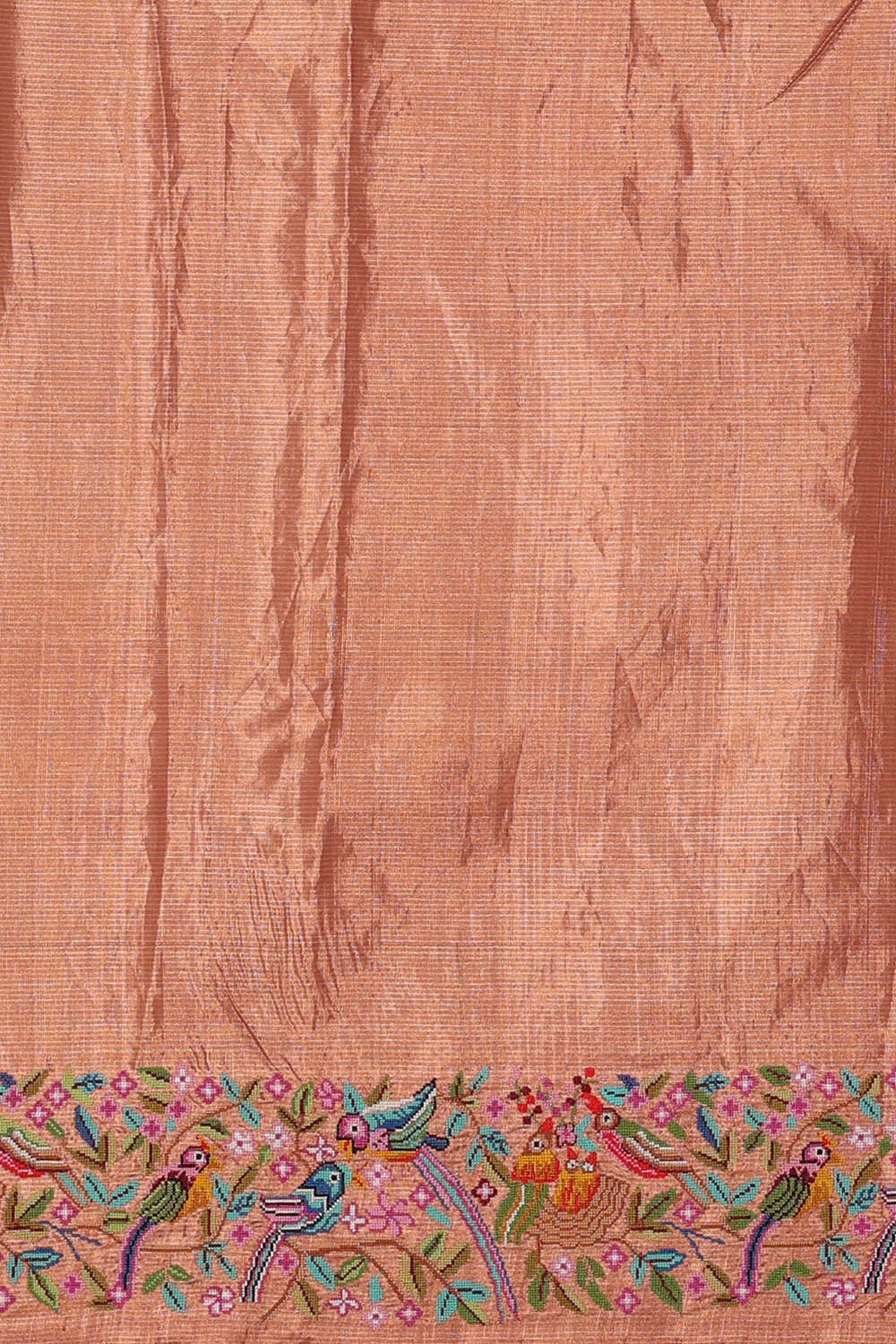 Kanchi Tissue Light Brown Saree